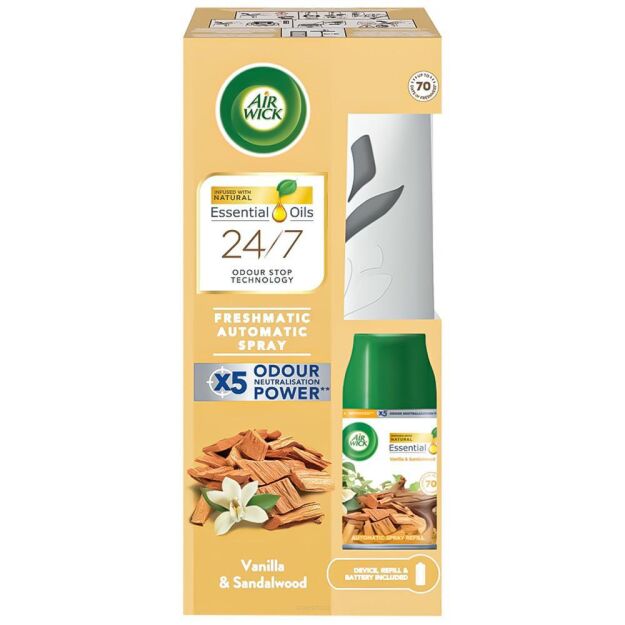 Air Wick Urządzenie + Wkład Wanilia i Drzewo Sandałowe 250ml