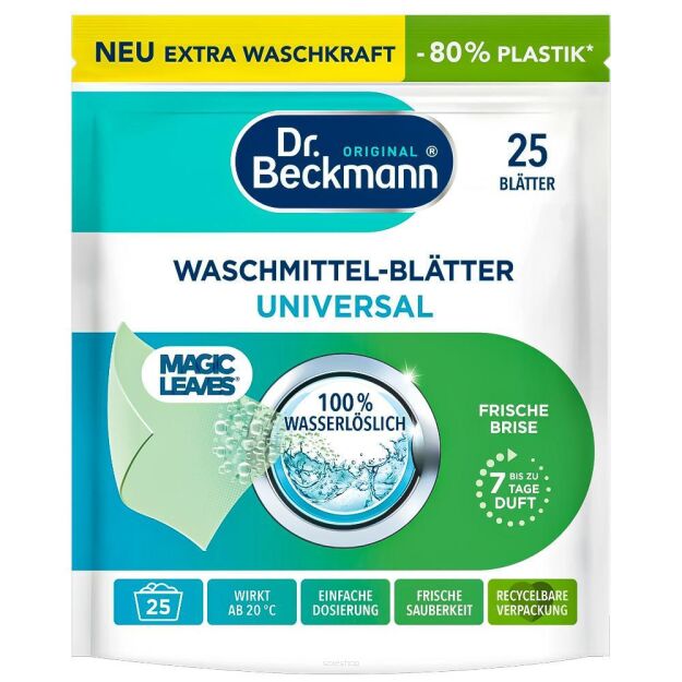 DR.Beckmann Magiczne Listki Do Prania Uniwersalne 25szt