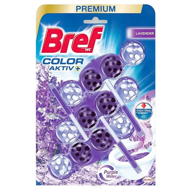 Bref Wc Color Aktiv 3x50G Lewanda Zawieszka Barwiąca Wodę