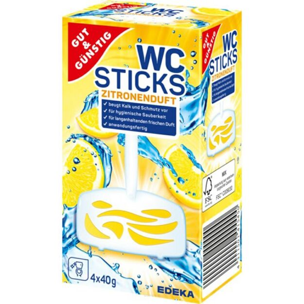 G&G Zawieszka do WC + 4 Kostki x40g Lemon