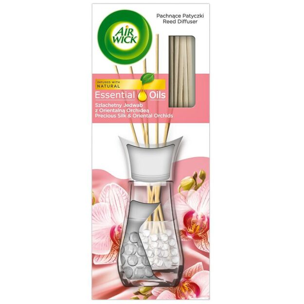 Air Wick Patyczki Zapachowe Szlachetny Jedwab z Orientalną Orchideą 25ml